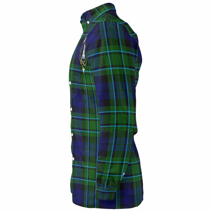Scottish MacCallum Clan Crest Tartan Long Sleeve Shirt Tartan Plaid