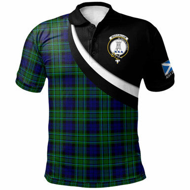 Scottish MacCallum Clan Crest Tartan Polo Shirt - Scotland Forever Style Front Side Tartan Plaid