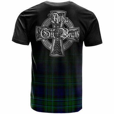 Scottish MacCallum Clan Crest Tartan T-Shirt - Alba Gu Brath Family Crest Celtic Inspired Back Side Tartan Plaid