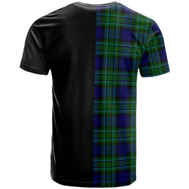 Scottish MacCallum Clan Crest Tartan T-Shirt Half in Me Back Side Tartan Plaid