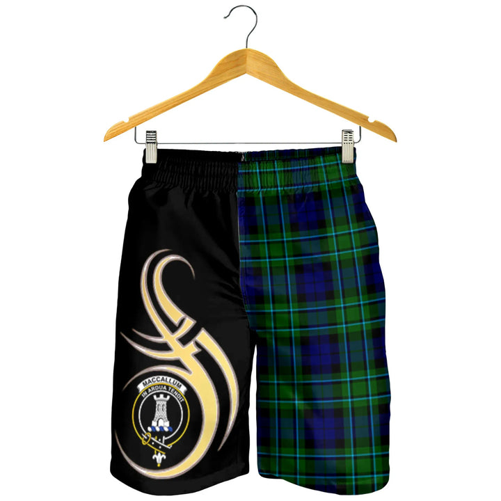 Scottish MacCallum Modern Clan Crest Tartan Believe in Me Men's Shorts