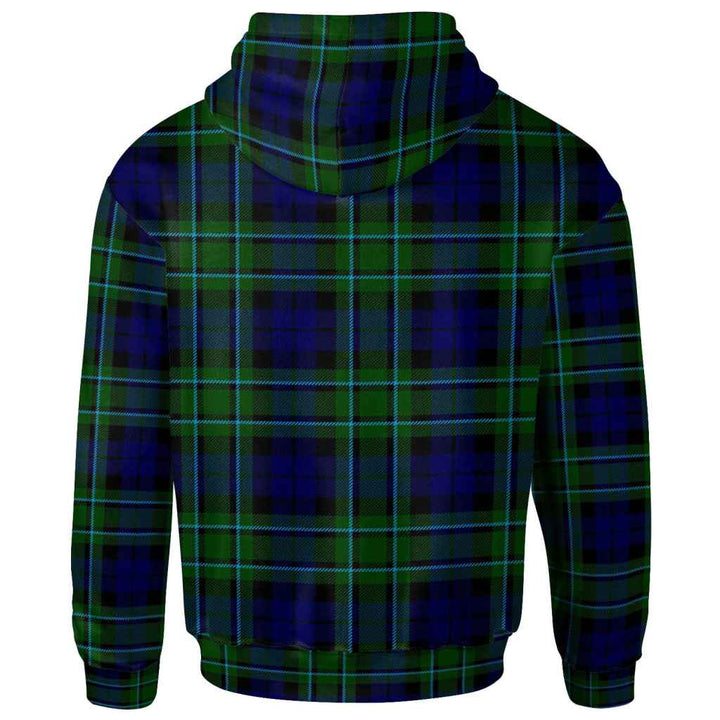 Scottish MacCallum Modern Clan Tartan Hoodie Back Side Tartan Plaid