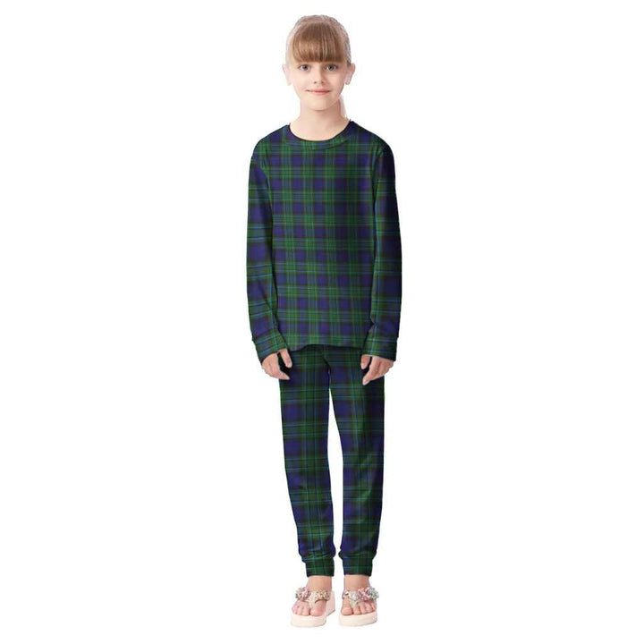 Scottish MacCallum Modern Clan Tartan Pajama Set Kid Front Side Tartan Plaid