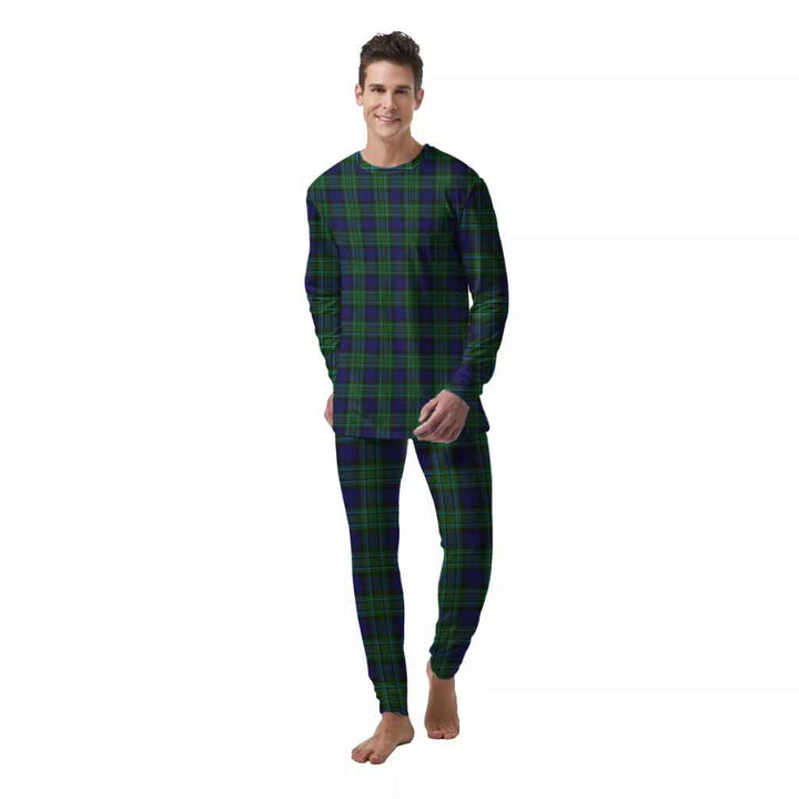 Scottish MacCallum Modern Clan Tartan Pajama Set  Men Front Side Tartan Plaid