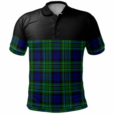Scottish MacCallum Modern Clan Tartan Polo Shirt - Horizontal Style Front Side Tartan Plaid