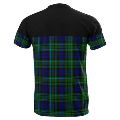 Scottish MacCallum Modern Clan Tartan T-Shirt Horizontal Style Back Side Tartan Plaid
