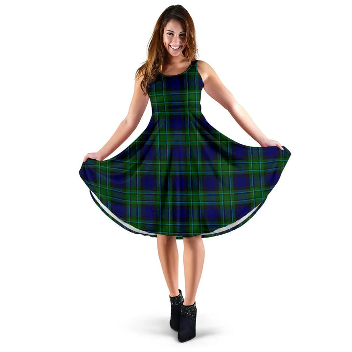 Scottish MacCallum Modern Clan Tartan Women Midi Dress