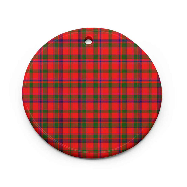 Scottish MacColl Modern Clan Tartan Ceramic Ornament Circle Shape Tartan Plaid