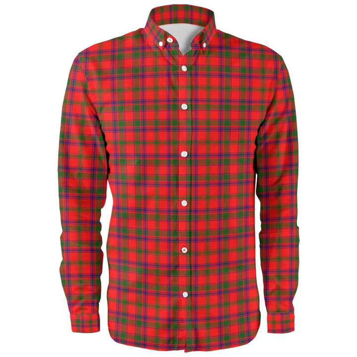 Scottish MacColl Modern Clan Tartan Long Sleeve Shirt Front Side Tartan Plaid