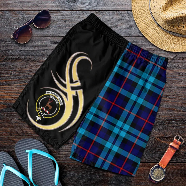 Scottish MacCorquodale Clan Crest Tartan Believe in Me Men's Shorts