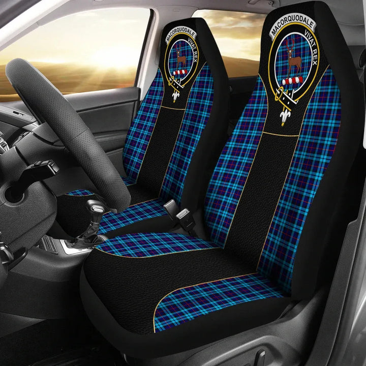 Scottish MacCorquodale Clan Crest Tartan Car Seat Covers - Special Style 1