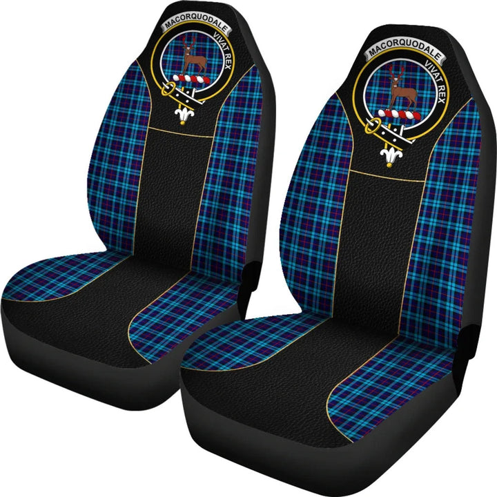 Scottish MacCorquodale Clan Crest Tartan Car Seat Covers - Special Style 2