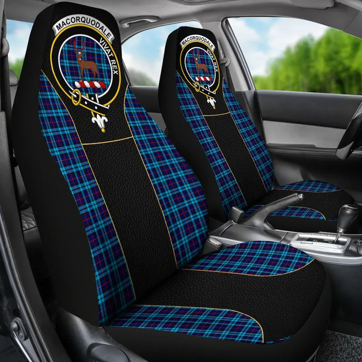 Scottish MacCorquodale Clan Crest Tartan Car Seat Covers - Special Style 3