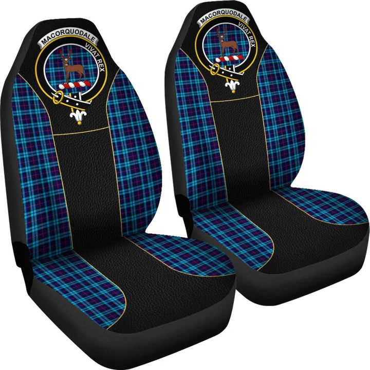 Scottish MacCorquodale Clan Crest Tartan Car Seat Covers - Special Style 4