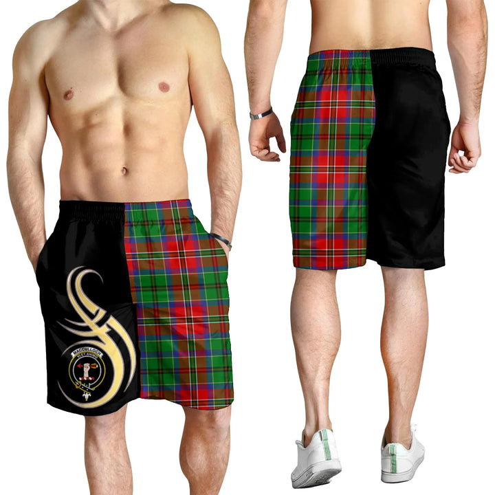 Scottish MacCulloch Clan Crest Tartan Believe in Me Men's Shorts