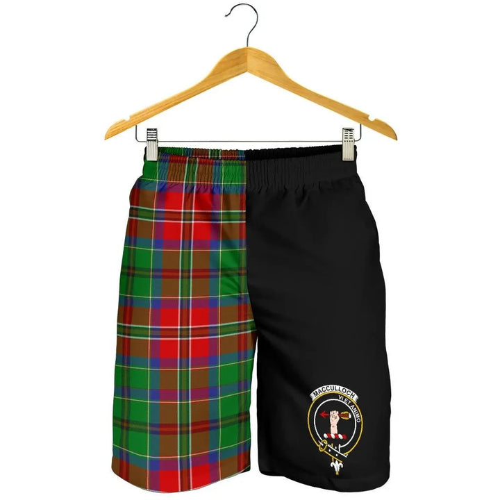 Scottish MacCulloch Clan Crest Tartan Half of Me Men's Shorts