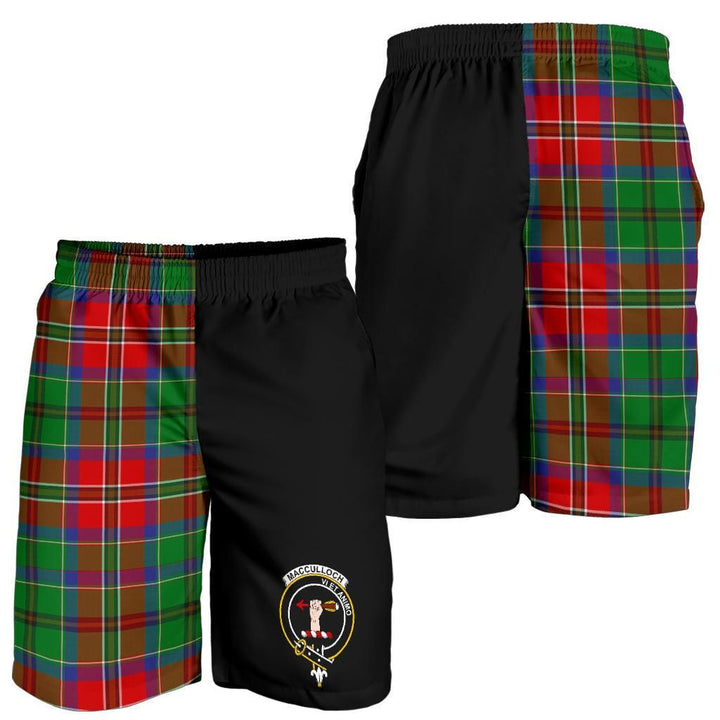 Scottish MacCulloch Clan Crest Tartan Half of Me Men's Shorts