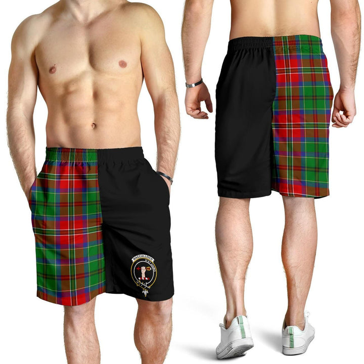 Scottish MacCulloch Clan Crest Tartan Half of Me Men's Shorts