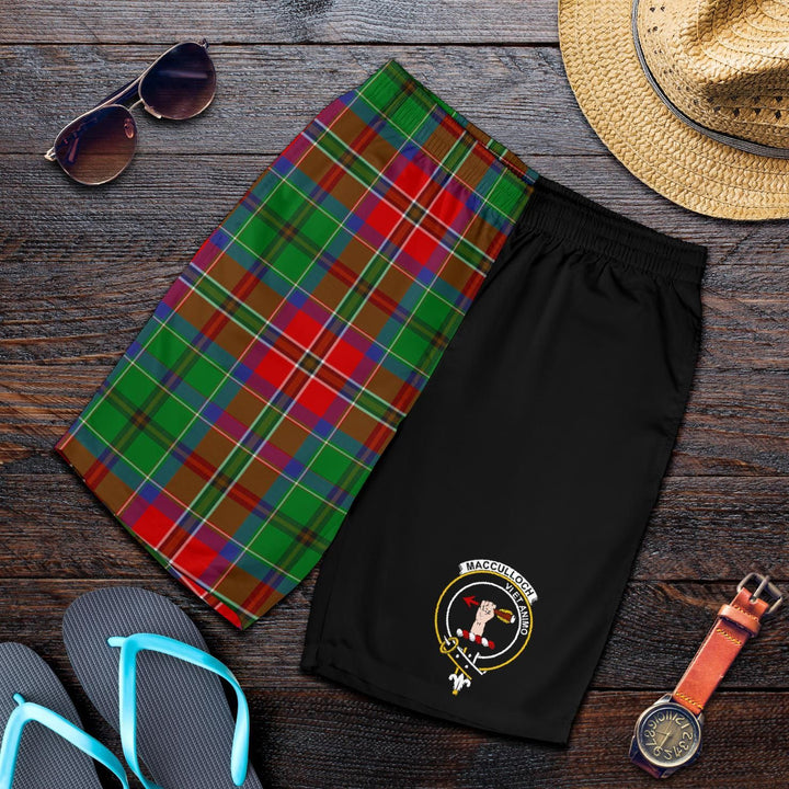 Scottish MacCulloch Clan Crest Tartan Half of Me Men's Shorts