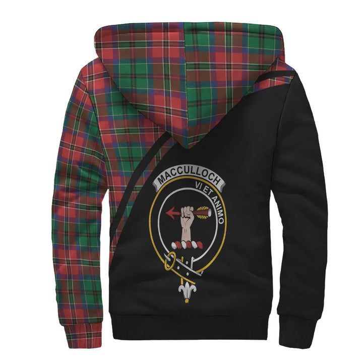 Scottish MacCulloch (McCulloch) Clan Crest Tartan Curve Sherpa Hoodie