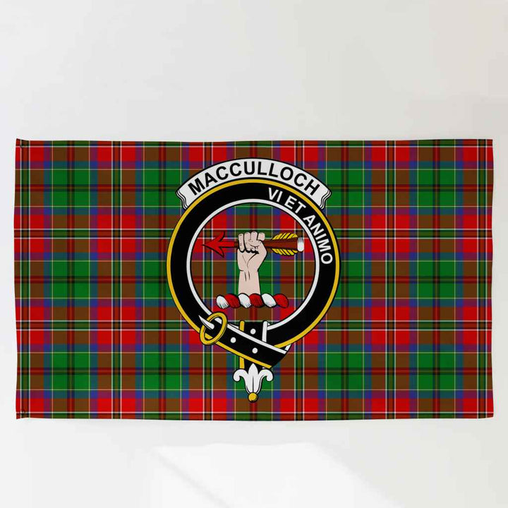 Scottish MacCulloch (McCulloch) Clan Crest Tartan Flag Parade Tartan Plaid 3