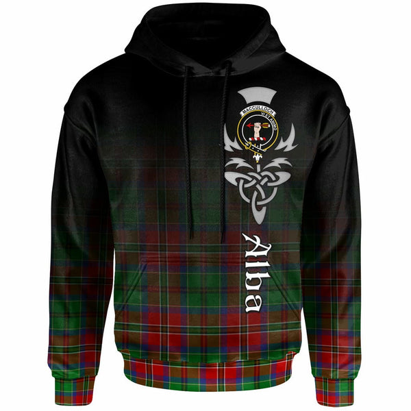 Scottish MacCulloch (McCulloch) Clan Crest Tartan Hoodie - Alba Gu Brath Family Crest Celtic Inspired Front Side Tartan Plaid
