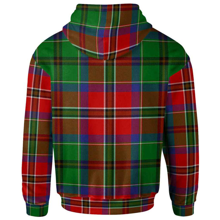 Scottish MacCulloch (McCulloch) Clan Crest Tartan Hoodie Back Side Tartan Plaid