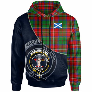 Scottish MacCulloch (McCulloch) Clan Crest Tartan Hoodie - Bend Style Front Side Tartan Plaid