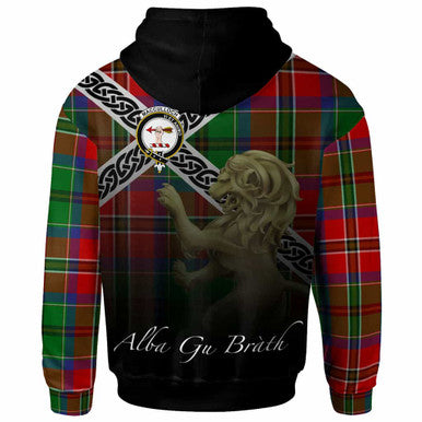 Scottish MacCulloch (McCulloch) Clan Crest Tartan Hoodie - Scotland Lion Back Side Tartan Plaid