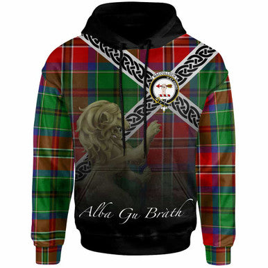 Scottish MacCulloch (McCulloch) Clan Crest Tartan Hoodie - Scotland Lion Front Side Tartan Plaid