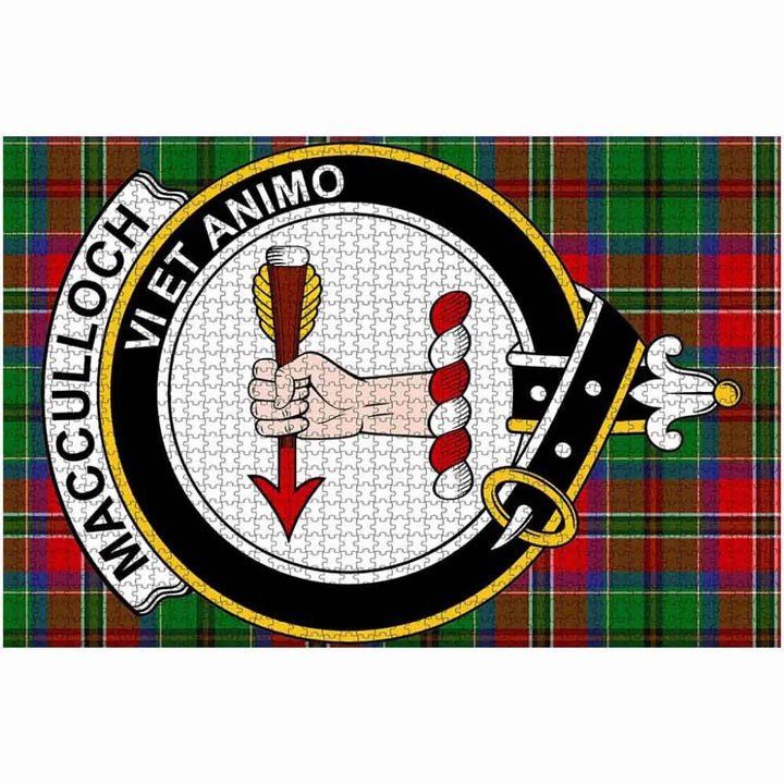 Scottish MacCulloch (McCulloch) Clan Crest Tartan Jigsaw Puzzle 2