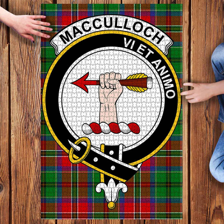 Scottish MacCulloch (McCulloch) Clan Crest Tartan Jigsaw Puzzle 3