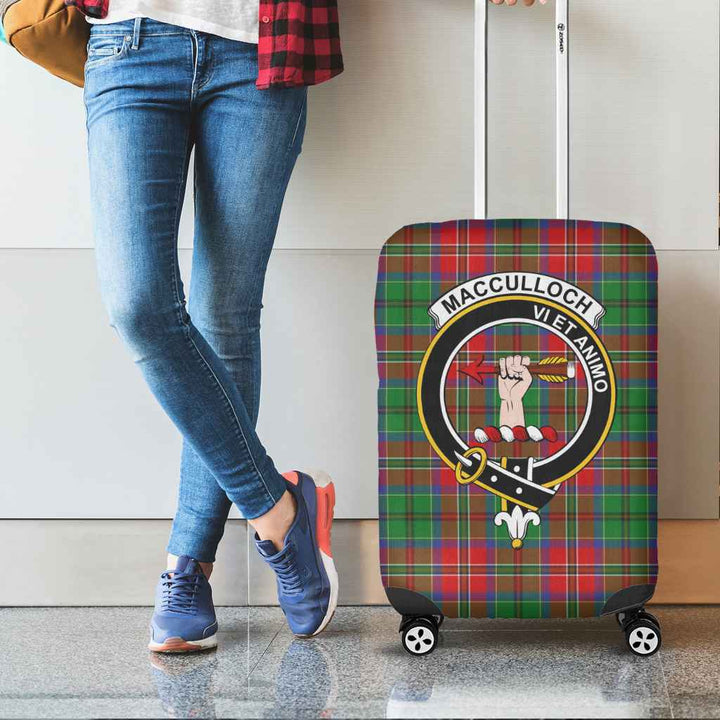 Scottish MacCulloch (McCulloch) Clan Crest Tartan Luggage Cover Tartan Plaid 2