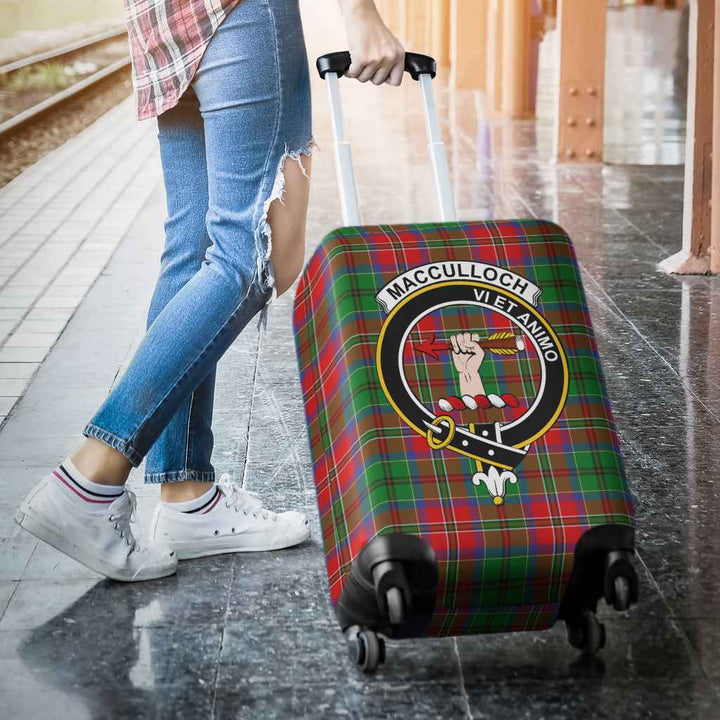 Scottish MacCulloch (McCulloch) Clan Crest Tartan Luggage Cover Tartan Plaid 3