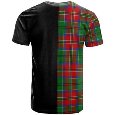 Scottish MacCulloch (McCulloch) Clan Crest Tartan T-Shirt Half in Me Back Side Tartan Plaid