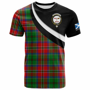 Scottish MacCulloch (McCulloch) Clan Crest Tartan T-Shirt - Scotland Forever Style Front Side Tartan Plaid