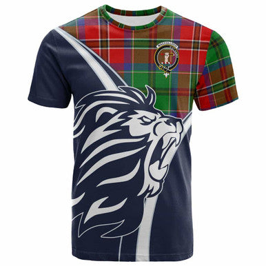Scottish MacCulloch (McCulloch) Clan Crest Tartan T-Shirt - Bend Style Front Side Tartan Plaid