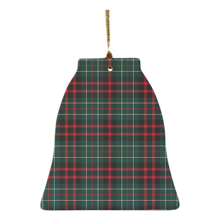 Scottish MacDiarmid Modern Clan Tartan Ceramic Ornament Bell Shape Tartan Plaid