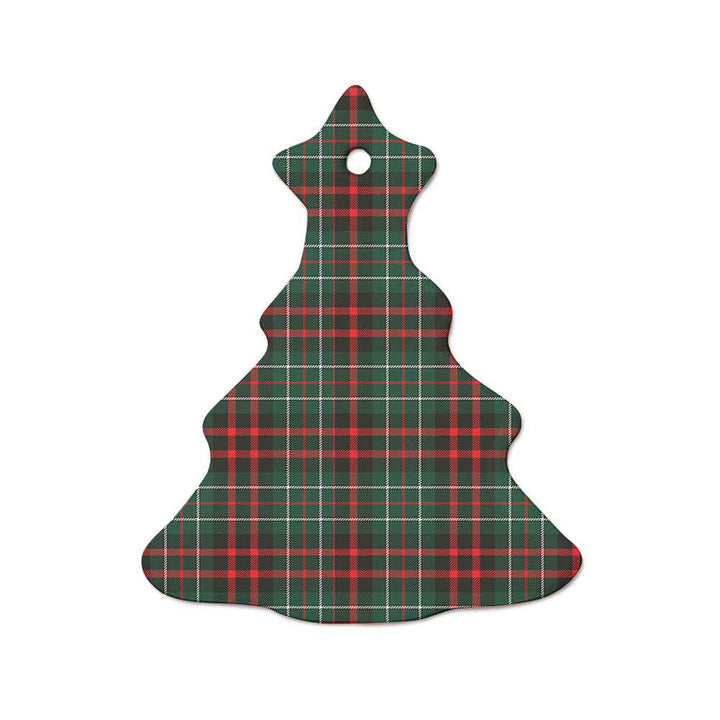 Scottish MacDiarmid Modern Clan Tartan Ceramic Ornament  Tree Shape Tartan Plaid