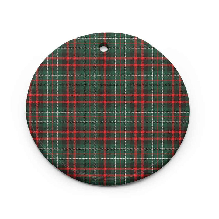 Scottish MacDiarmid Modern Clan Tartan Ceramic Ornament Circle Shape Tartan Plaid
