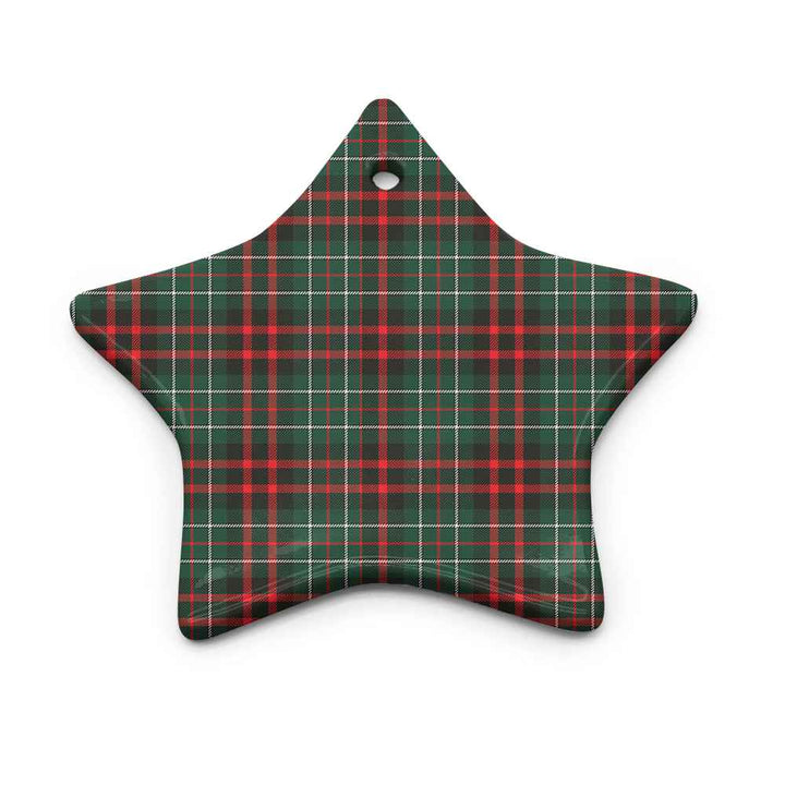 Scottish MacDiarmid Modern Clan Tartan Ceramic Ornament Star Shape Tartan Plaid