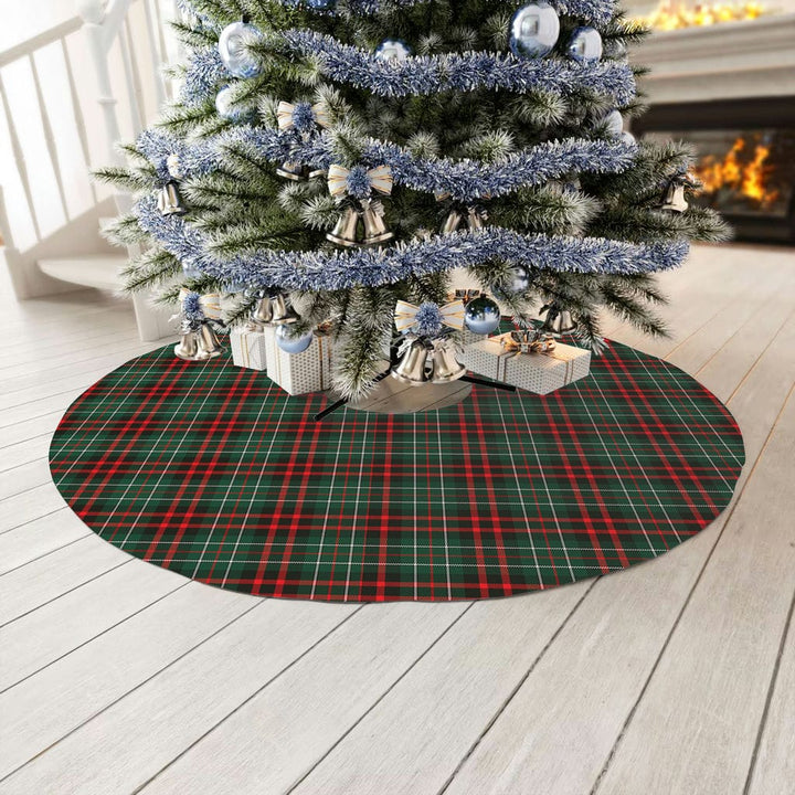 Scottish MacDiarmid Modern Clan Tartan Christmas Tree Skirt No Tassels 3 Tartan Plaid