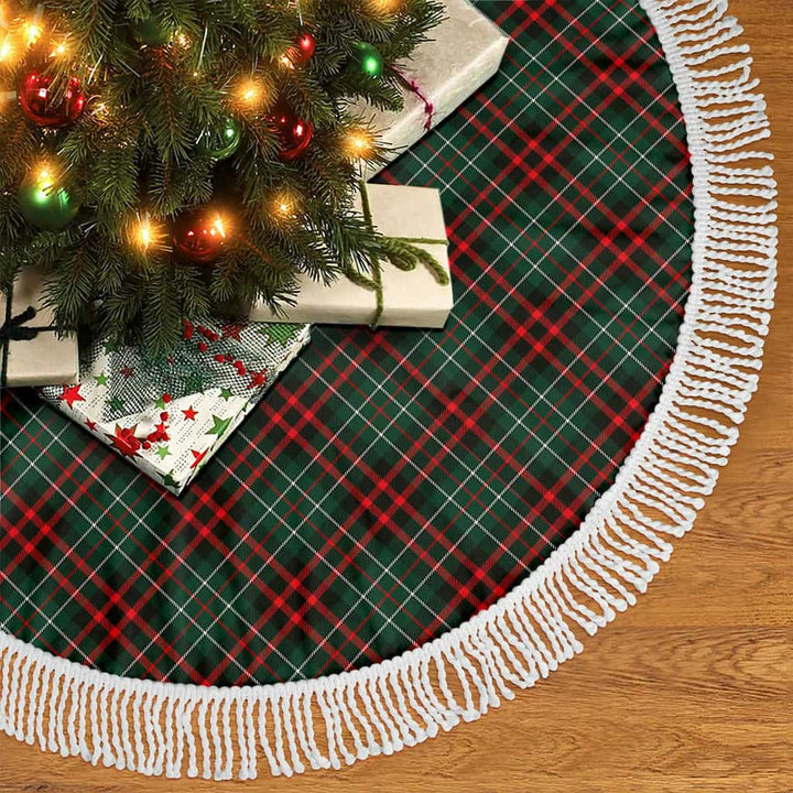 Scottish MacDiarmid Modern Clan Tartan Christmas Tree Skirt Tassels 2 Tartan Plaid