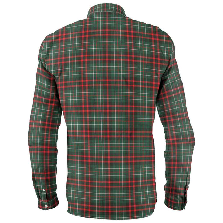 Scottish MacDiarmid Modern Clan Tartan Long Sleeve Shirt Back Side Tartan Plaid