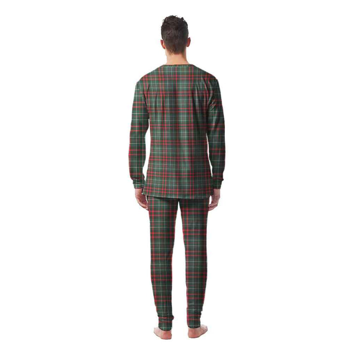 Scottish MacDiarmid Modern Clan Tartan Pajama Set Men Back Side Tartan Plaid