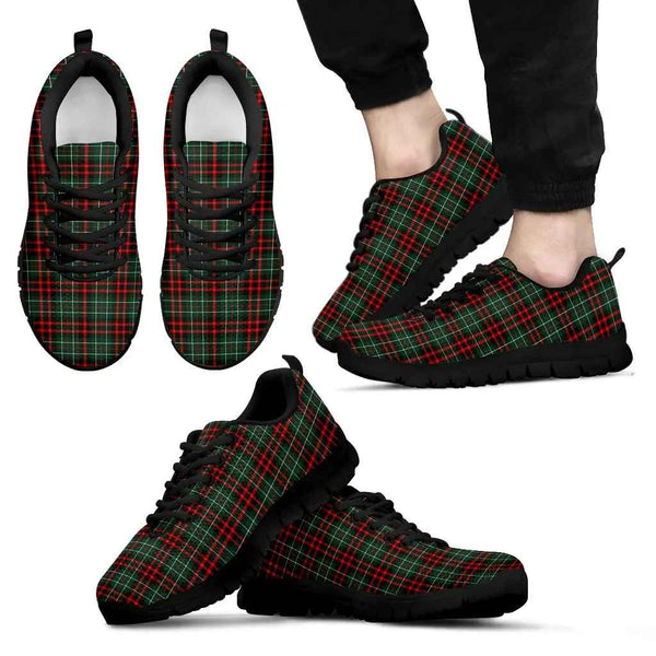 Scottish MacDiarmid Modern Clan Tartan Sneakers Black Sole Tartan Plaid