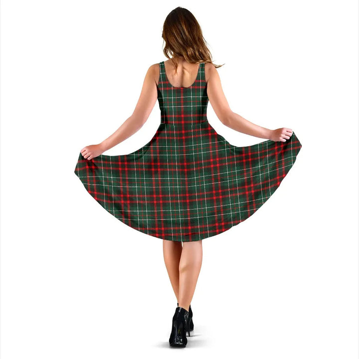 Scottish MacDiarmid Modern Clan Tartan Women Midi Dress