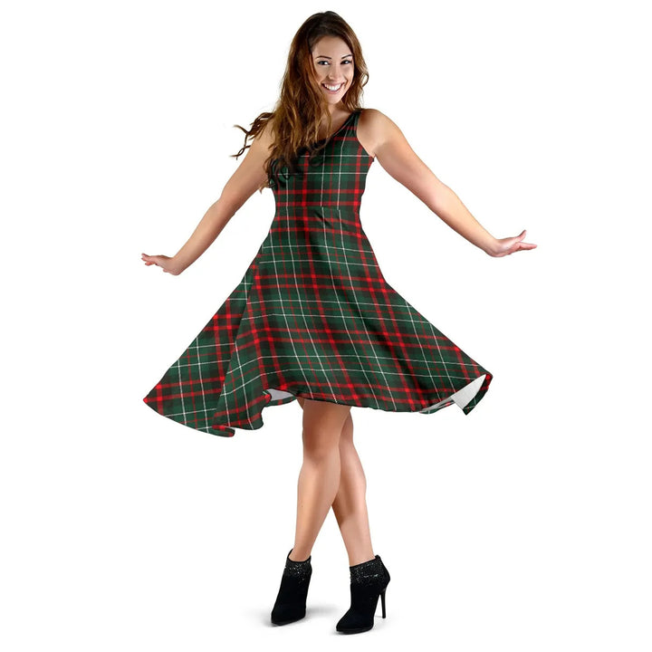 Scottish MacDiarmid Modern Clan Tartan Women Midi Dress