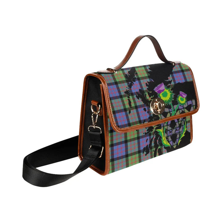 Scottish MacDonald Ancient Clan Tartan Waterproof Canvas Bag With Thistle Tartan Plaid 3