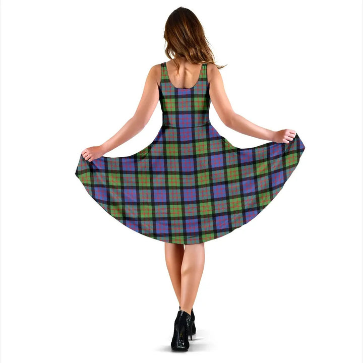 Scottish MacDonald Ancient Clan Tartan Women Midi Dress
